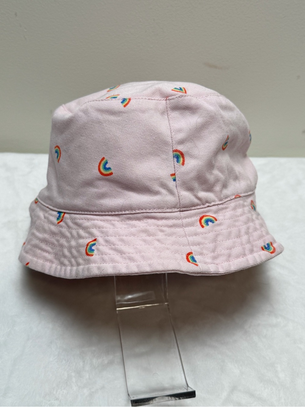 Baby Gap Pink Rainbow Print Bucket Hat Toddler M/L (4-5 Years) Beach Pool Park